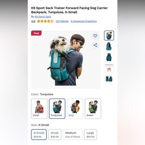 K9 Sport Sack Pet carrier backpack NWT